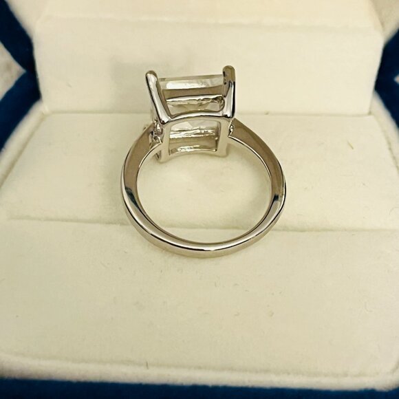 Sterling Silver 925 with White Shapphire CZ Size 5 - Picture 4 of 7